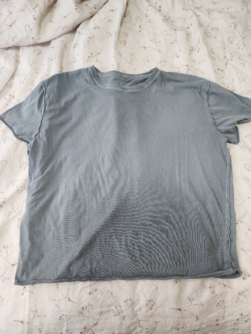 we the free blue oversized cotton t shirt medium